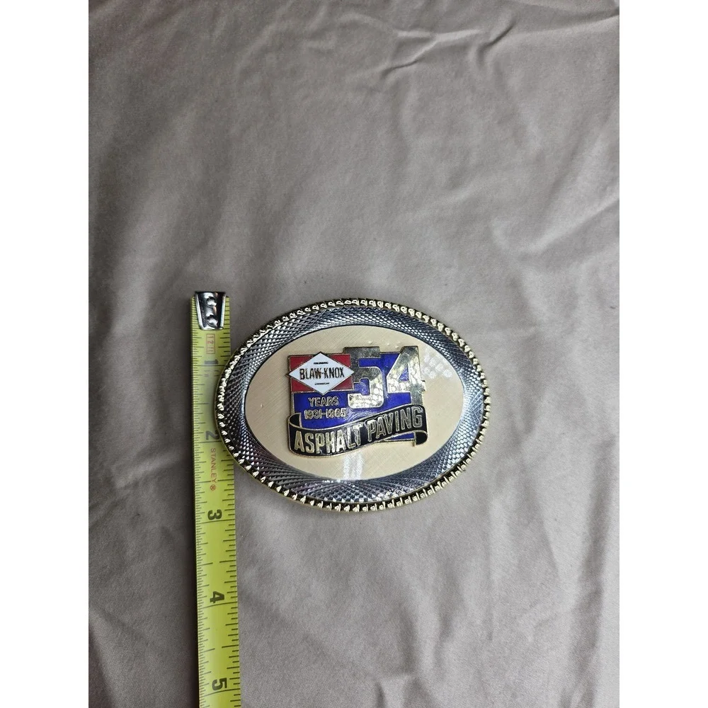 Blaw Knox 54 Years Anniversary Asphalt Paving Belt Buckle - Brand New Vintage